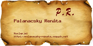 Palanacsky Renáta névjegykártya
